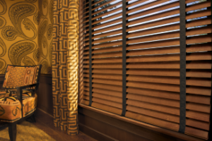 faux woodblinds in a laconia living room
